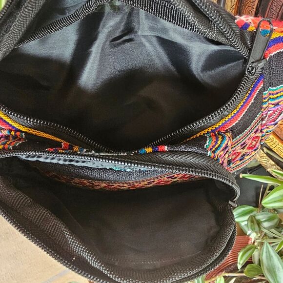 Colorful Peruvian Woven Fanny Pack Boho Festival Waist Bag Handmade in Peru - Picture 8 of 11